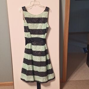 Navy and Mint lace dress